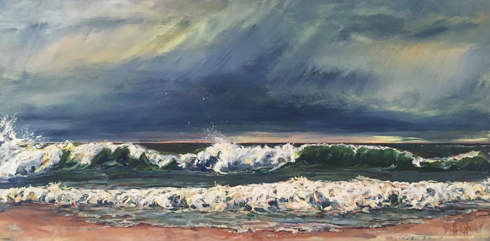 Beauty in the Storm 12x24” Acrylic on Canvas