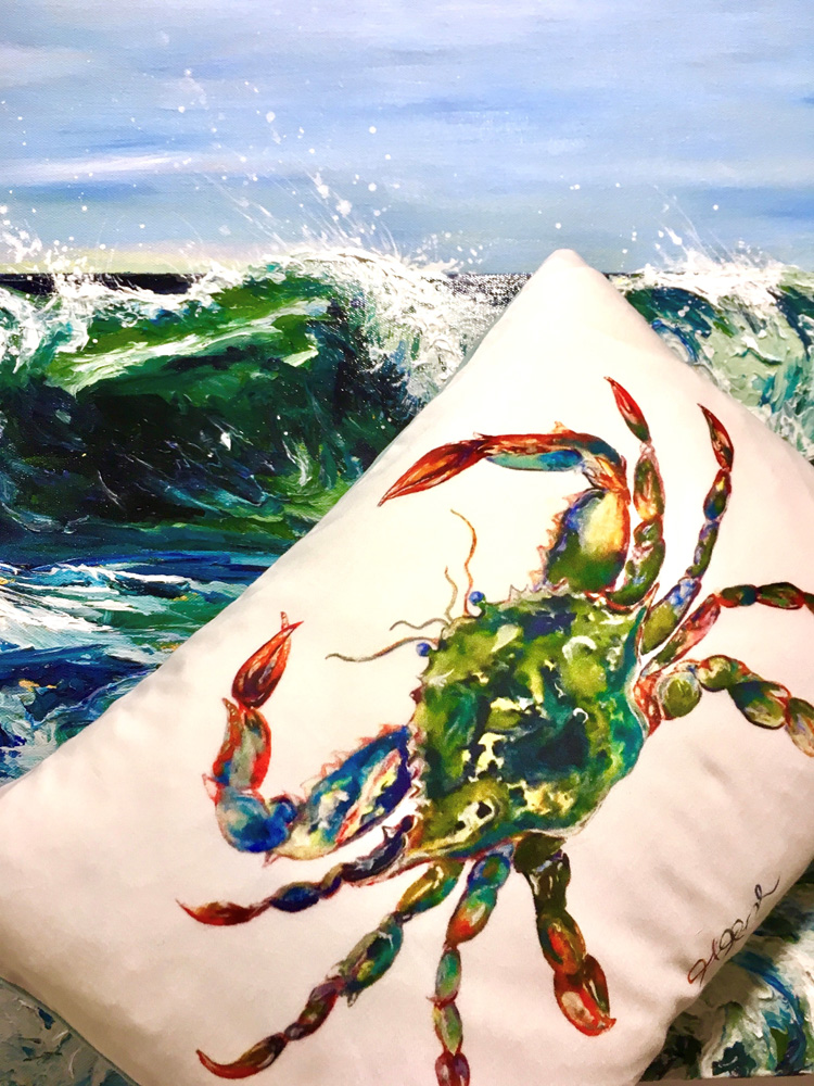 Blue Crab 12x16 Pillow Print