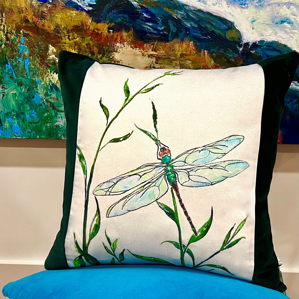 Green Darner Dragonfly 20x20 Pillow Print