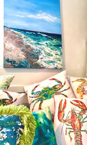 Hand Painted Pillows and Textiles