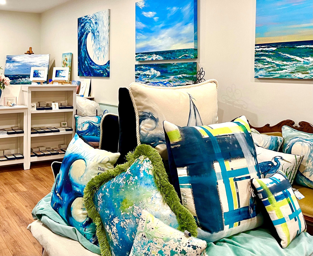 Ocean Inspired Art Decor Painted Pillows