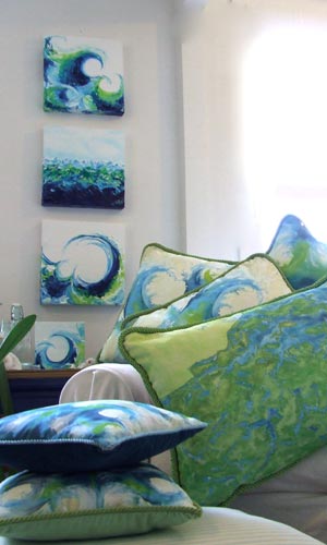 Hand Painted Pillows and Textiles